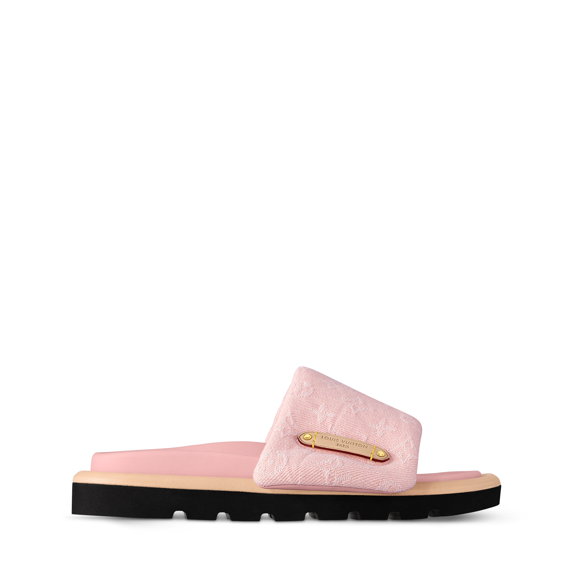Shop LOUIS VUITTON LV Isola Flat Comfort Mule at Beverly